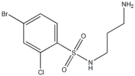 N-(3-aminopropyl)-4-bromo-2-chlorobenzene-1-sulfonamide Structure