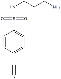 N-(3-aminopropyl)-4-cyanobenzene-1-sulfonamide 구조식 이미지