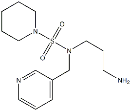 N-(3-aminopropyl)-N-(pyridin-3-ylmethyl)piperidine-1-sulfonamide 구조식 이미지