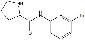 N-(3-bromophenyl)pyrrolidine-2-carboxamide 구조식 이미지