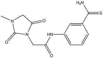 N-(3-carbamothioylphenyl)-2-(3-methyl-2,5-dioxoimidazolidin-1-yl)acetamide Structure