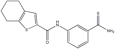 N-(3-carbamothioylphenyl)-4,5,6,7-tetrahydro-1-benzothiophene-2-carboxamide Structure