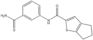 N-(3-carbamothioylphenyl)-4H,5H,6H-cyclopenta[b]thiophene-2-carboxamide 구조식 이미지