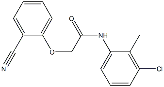 N-(3-chloro-2-methylphenyl)-2-(2-cyanophenoxy)acetamide 구조식 이미지