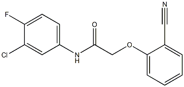 N-(3-chloro-4-fluorophenyl)-2-(2-cyanophenoxy)acetamide Structure