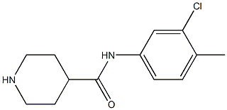 N-(3-chloro-4-methylphenyl)piperidine-4-carboxamide Structure