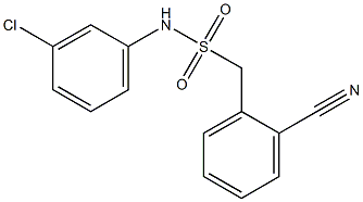 N-(3-chlorophenyl)-1-(2-cyanophenyl)methanesulfonamide 구조식 이미지