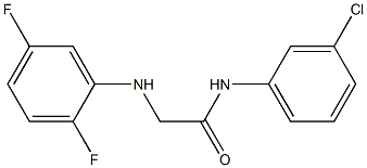 N-(3-chlorophenyl)-2-[(2,5-difluorophenyl)amino]acetamide 구조식 이미지