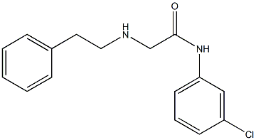 N-(3-chlorophenyl)-2-[(2-phenylethyl)amino]acetamide 구조식 이미지