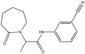 N-(3-cyanophenyl)-2-(2-oxoazepan-1-yl)propanamide Structure