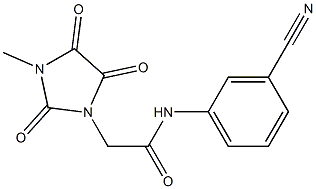 N-(3-cyanophenyl)-2-(3-methyl-2,4,5-trioxoimidazolidin-1-yl)acetamide 구조식 이미지