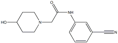 N-(3-cyanophenyl)-2-(4-hydroxypiperidin-1-yl)acetamide 구조식 이미지