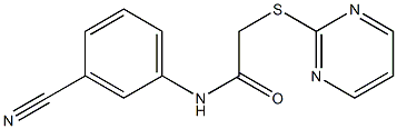 N-(3-cyanophenyl)-2-(pyrimidin-2-ylsulfanyl)acetamide 구조식 이미지