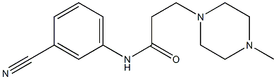 N-(3-cyanophenyl)-3-(4-methylpiperazin-1-yl)propanamide 구조식 이미지