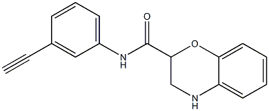 N-(3-ethynylphenyl)-3,4-dihydro-2H-1,4-benzoxazine-2-carboxamide 구조식 이미지