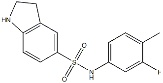 N-(3-fluoro-4-methylphenyl)-2,3-dihydro-1H-indole-5-sulfonamide 구조식 이미지