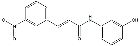 N-(3-hydroxyphenyl)-3-(3-nitrophenyl)prop-2-enamide 구조식 이미지