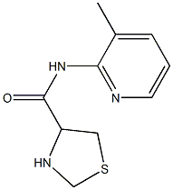 N-(3-methylpyridin-2-yl)-1,3-thiazolidine-4-carboxamide 구조식 이미지