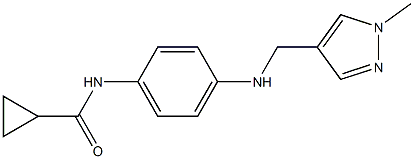 N-(4-{[(1-methyl-1H-pyrazol-4-yl)methyl]amino}phenyl)cyclopropanecarboxamide 구조식 이미지