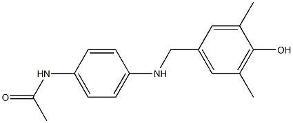 N-(4-{[(4-hydroxy-3,5-dimethylphenyl)methyl]amino}phenyl)acetamide 구조식 이미지