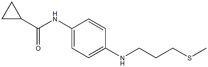 N-(4-{[3-(methylsulfanyl)propyl]amino}phenyl)cyclopropanecarboxamide 구조식 이미지