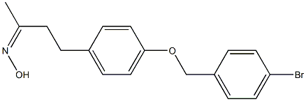 N-(4-{4-[(4-bromophenyl)methoxy]phenyl}butan-2-ylidene)hydroxylamine 구조식 이미지