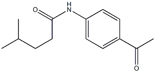 N-(4-acetylphenyl)-4-methylpentanamide 구조식 이미지