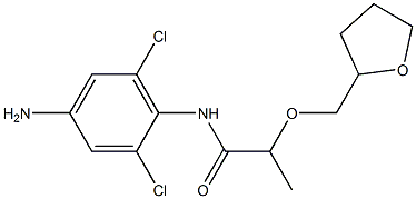 N-(4-amino-2,6-dichlorophenyl)-2-(oxolan-2-ylmethoxy)propanamide 구조식 이미지