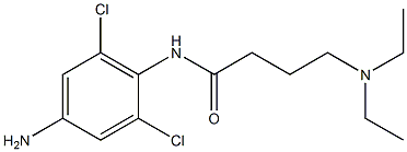 N-(4-amino-2,6-dichlorophenyl)-4-(diethylamino)butanamide 구조식 이미지