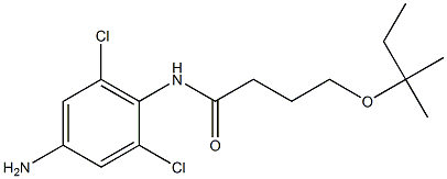 N-(4-amino-2,6-dichlorophenyl)-4-[(2-methylbutan-2-yl)oxy]butanamide 구조식 이미지