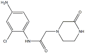 N-(4-amino-2-chlorophenyl)-2-(3-oxopiperazin-1-yl)acetamide 구조식 이미지