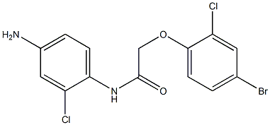 N-(4-amino-2-chlorophenyl)-2-(4-bromo-2-chlorophenoxy)acetamide 구조식 이미지