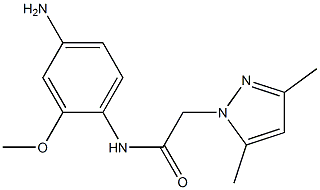 N-(4-amino-2-methoxyphenyl)-2-(3,5-dimethyl-1H-pyrazol-1-yl)acetamide 구조식 이미지