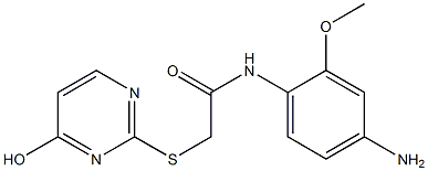 N-(4-amino-2-methoxyphenyl)-2-[(4-hydroxypyrimidin-2-yl)sulfanyl]acetamide 구조식 이미지