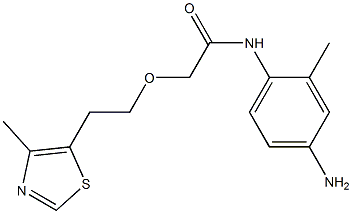 N-(4-amino-2-methylphenyl)-2-[2-(4-methyl-1,3-thiazol-5-yl)ethoxy]acetamide 구조식 이미지