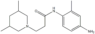 N-(4-amino-2-methylphenyl)-3-(3,5-dimethylpiperidin-1-yl)propanamide 구조식 이미지
