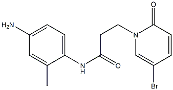 N-(4-amino-2-methylphenyl)-3-(5-bromo-2-oxo-1,2-dihydropyridin-1-yl)propanamide 구조식 이미지