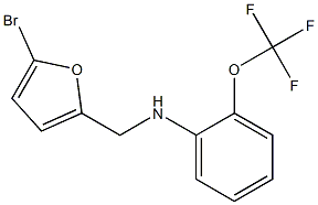 N-[(5-bromofuran-2-yl)methyl]-2-(trifluoromethoxy)aniline 구조식 이미지