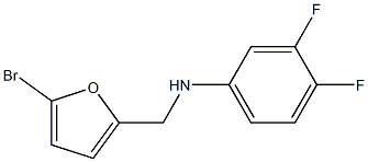 N-[(5-bromofuran-2-yl)methyl]-3,4-difluoroaniline Structure