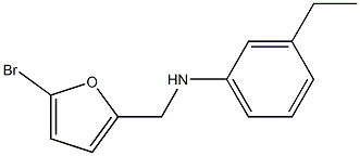 N-[(5-bromofuran-2-yl)methyl]-3-ethylaniline 구조식 이미지