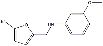 N-[(5-bromofuran-2-yl)methyl]-3-methoxyaniline 구조식 이미지