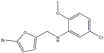 N-[(5-bromofuran-2-yl)methyl]-5-chloro-2-methoxyaniline 구조식 이미지