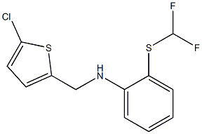 N-[(5-chlorothiophen-2-yl)methyl]-2-[(difluoromethyl)sulfanyl]aniline Structure