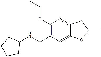 N-[(5-ethoxy-2-methyl-2,3-dihydro-1-benzofuran-6-yl)methyl]cyclopentanamine Structure