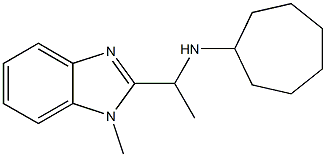 N-[1-(1-methyl-1H-1,3-benzodiazol-2-yl)ethyl]cycloheptanamine 구조식 이미지