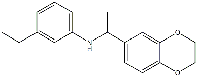 N-[1-(2,3-dihydro-1,4-benzodioxin-6-yl)ethyl]-3-ethylaniline 구조식 이미지