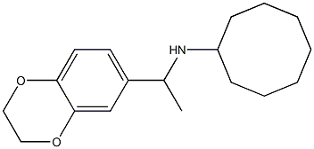 N-[1-(2,3-dihydro-1,4-benzodioxin-6-yl)ethyl]cyclooctanamine 구조식 이미지