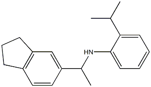 N-[1-(2,3-dihydro-1H-inden-5-yl)ethyl]-2-(propan-2-yl)aniline 구조식 이미지