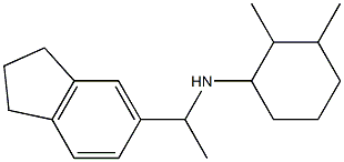 N-[1-(2,3-dihydro-1H-inden-5-yl)ethyl]-2,3-dimethylcyclohexan-1-amine 구조식 이미지