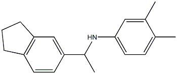 N-[1-(2,3-dihydro-1H-inden-5-yl)ethyl]-3,4-dimethylaniline 구조식 이미지